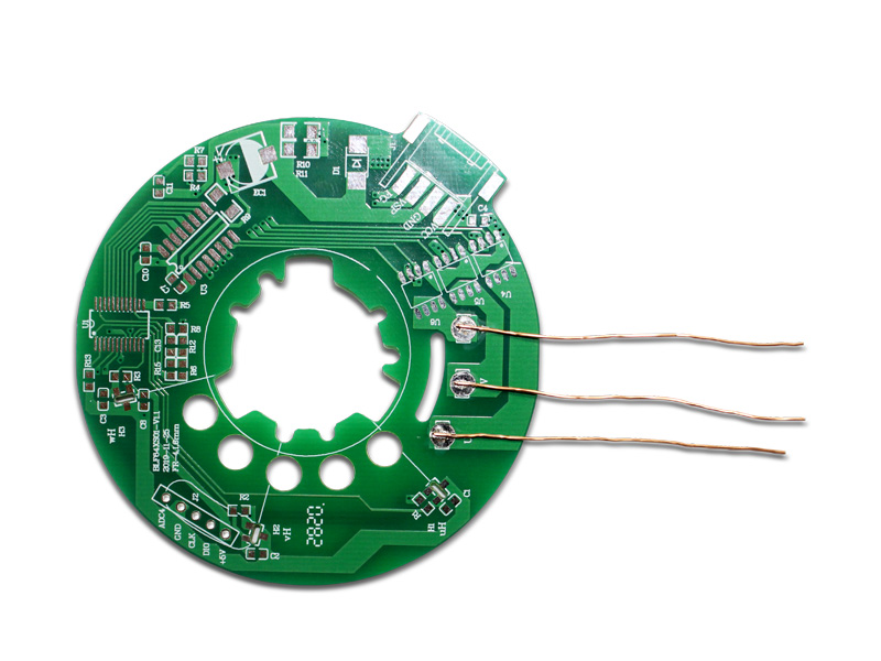 0.1mm漆包線焊接在PCB硬性線路板的焊盤上