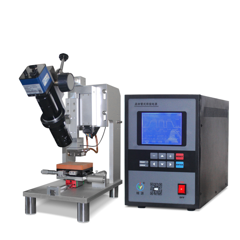 0.05mm漆包線與鉑銥標記環精密焊接|微點焊機 - 醫用零部件焊接 - 2 JYWHJ-10+晶體管電源-精密微點焊機
