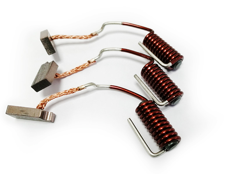 JYHP-20氣缸驅動彈簧加壓電阻點焊機頭 - 彈簧加壓點焊機頭 - 4 碳刷組件-電刷線與線圈漆包線焊接