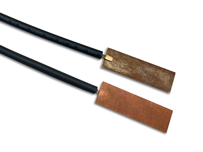 精密電阻焊機之線束壓方整形焊接技術 - 電子線束焊接 - 10 12AWG壓方線束和銅片焊接